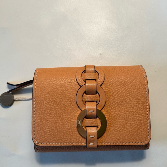CHLOE Peach Bloom Darryl Wallet / small trifold nwt - Picture 2 of 9